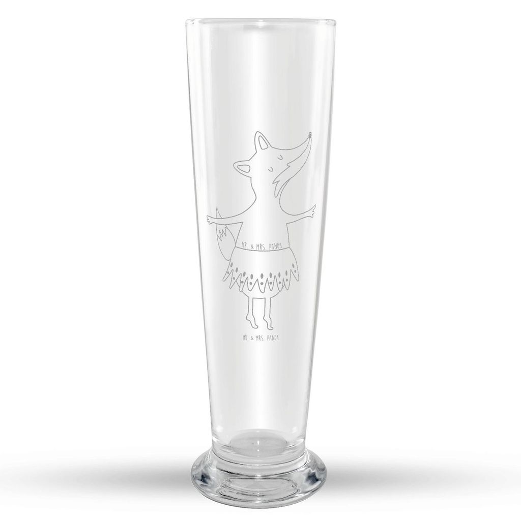 Mr. & Mrs. Panda Weizen Glas Fuchs Ballerina - Transparent Produktbild 