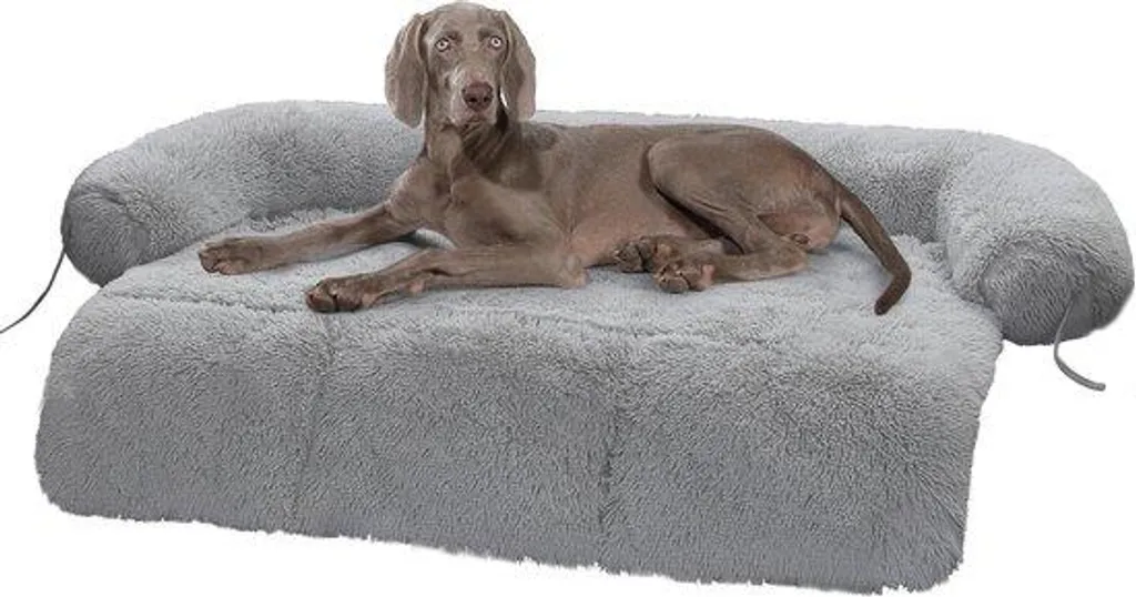Lit pour chien Donut Gris 115x95 cm - Fini le stress et le sol froid