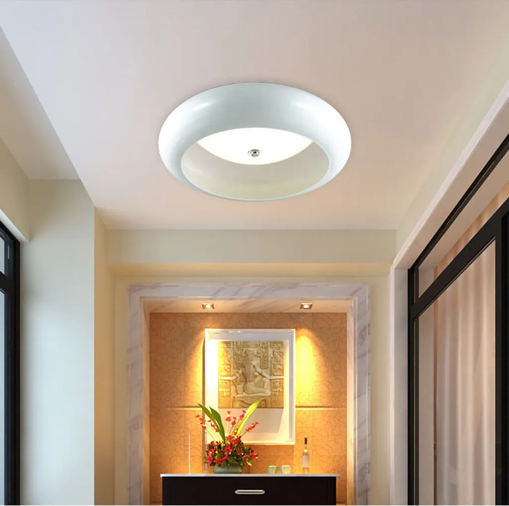 Plafonnier Salon et Chambre 30W Blanc Chaud 3000K Design Métal Blanc