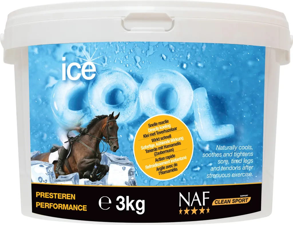 Argile de soin Ice Cool NAF pour chevaux - Cataplasme rafraîchissant 3kg