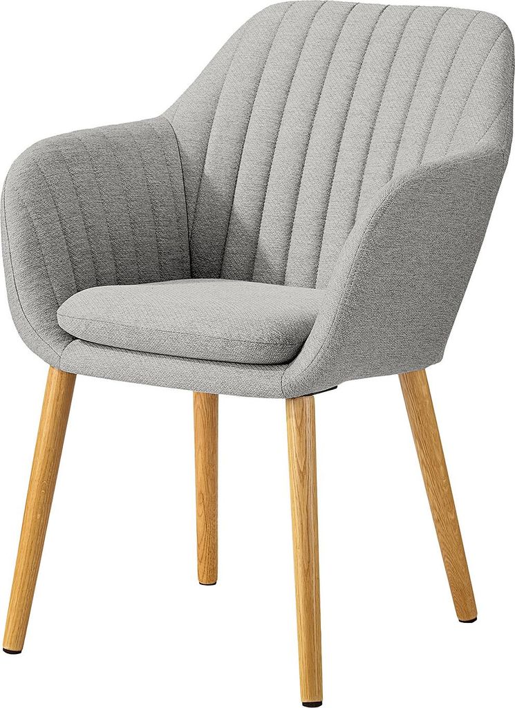 home24 Armlehnenstuhl - Textil / Massivholz Produktbild 