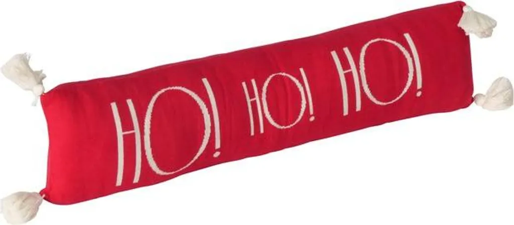 Coussin décoratif oblong HOHOHO 80 cm pour une décoration de Noël chic
