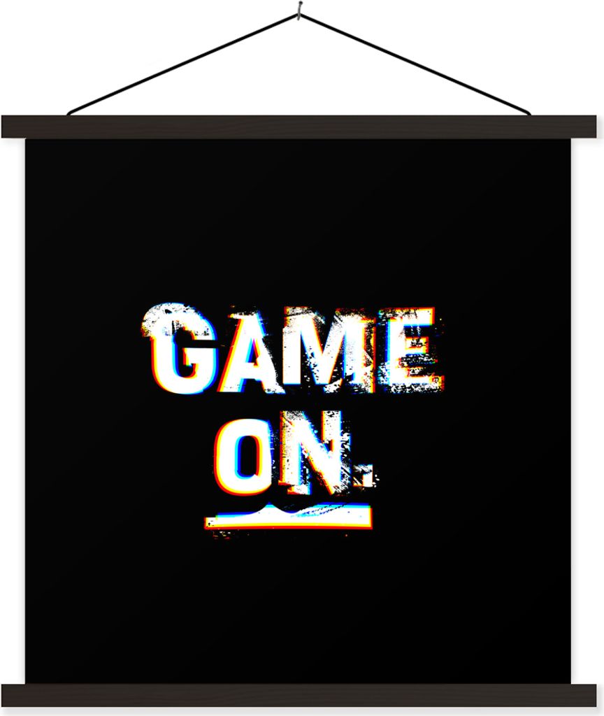 MuchoWow Textilposter Spiele - Sprichwörter - Schwarz - Weiß 40x40 cm mit schwarzem Rahmen - Fotos