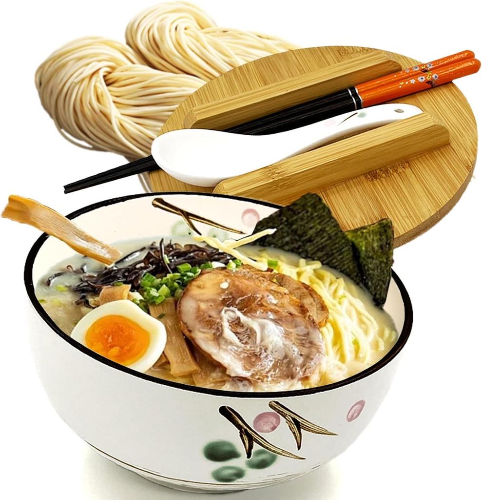 Japanische Ramen-Schüssel Set - multifunktional - 1 Stück - Keramik
