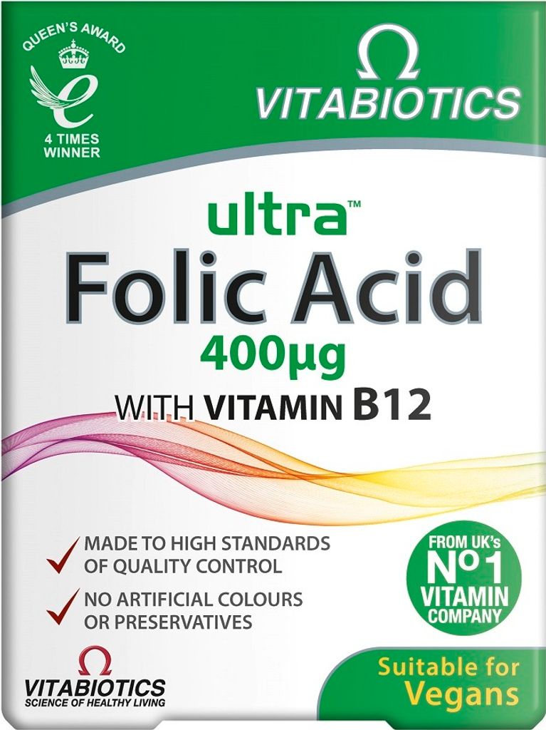 Vitabiotics Ultra Folic Acid 400μg, 60 tabletek