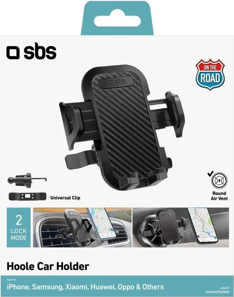 SBS Supporto Auto Professionale Smartphone - Clip Vite Universale - 5