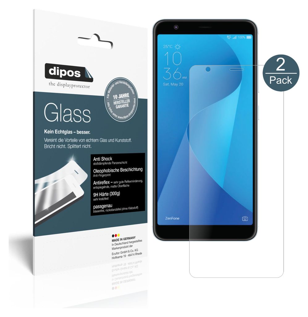2x Schutzfolie für Asus ZenFone Max Plus M1 (ZB570TL) matt Produktbild 