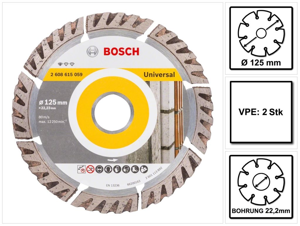 Bosch Standard for Universal Diamanttrennscheibe 125 x Produktbild 
