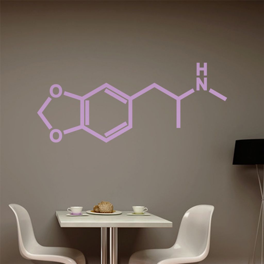 MDMA Ecstasy Wandtattoo in 6 Größen - Wandaufkleber Wall Sticker - Dekoration, Küche, Wohnzimmer, Schlafzimmer, Badezimmer