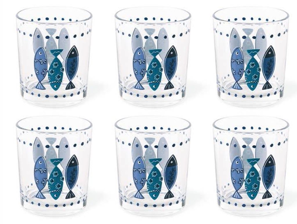Excelsa set von 6 wasserglas Ocean glass 7,5x7,5x8,5 cm Zdjęcie produktu 