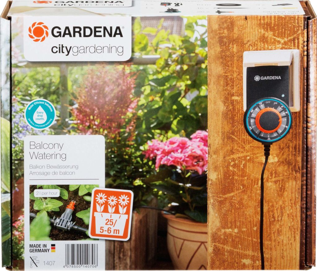 GARDENA city gardening Balkon Bewässerung Produktbild 