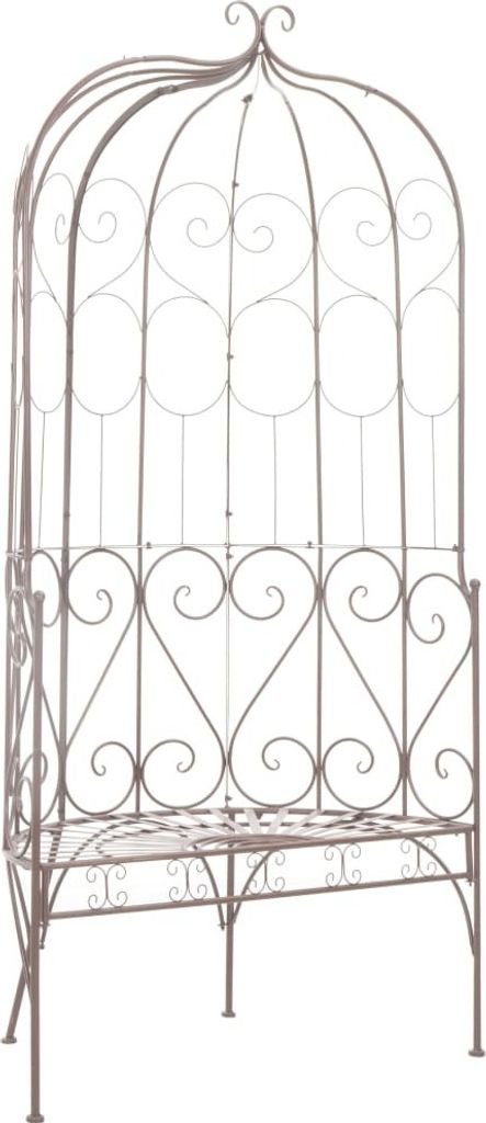 The Living Store Gartenbank 95 cm Eisen Antik Braun