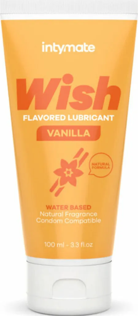 Lubrifiant à Base d'Eau Goût Vanille Wish Intymate - Formule Soyeuse