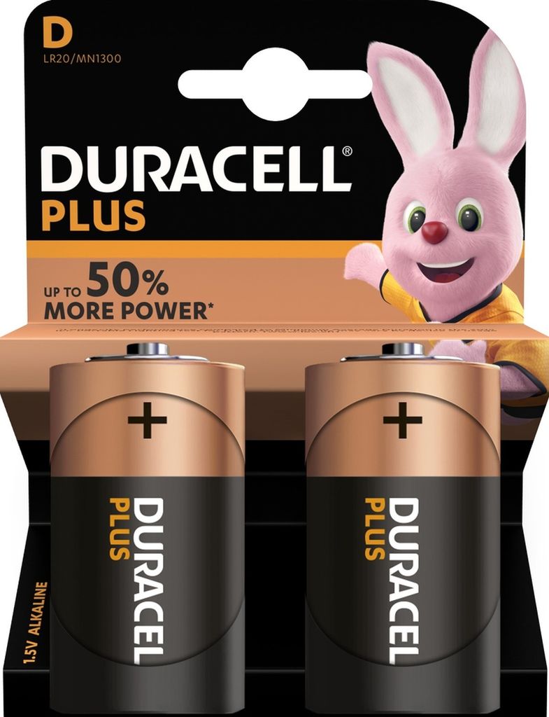 Duracell Plus Mono D LR20 - 1 x 2er Verpackung