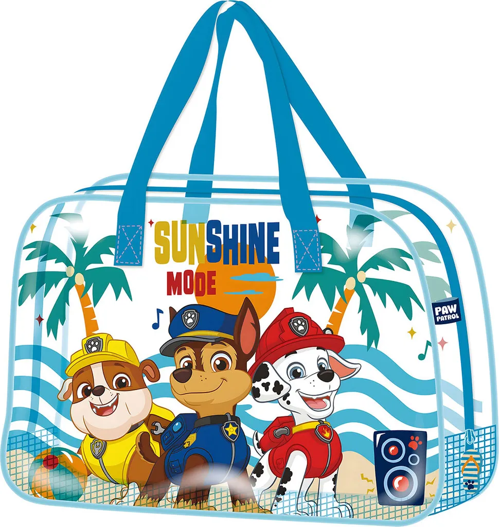Borsa da spiaggia Paw Patrol - Rubble, Chase e Marshall