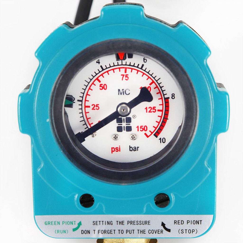 Pumpenschalter Druckwächter Druckkontrollschalter für Tauch Tiefbrunnenpumpen und Betriebsdruck Durchflusswächter Automatik Pumpensteuerung