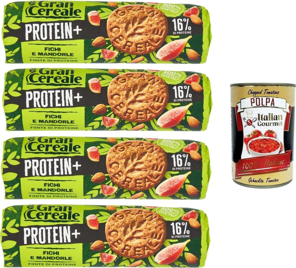 Gran Cereale Protein+ Mandeln & Feigen – Vollkorn-Protein-Kekse mit 16% pflanzlichem Eiweiß, Hafer & Dinkel, ohne Palmöl, ballaststoffreich –...
