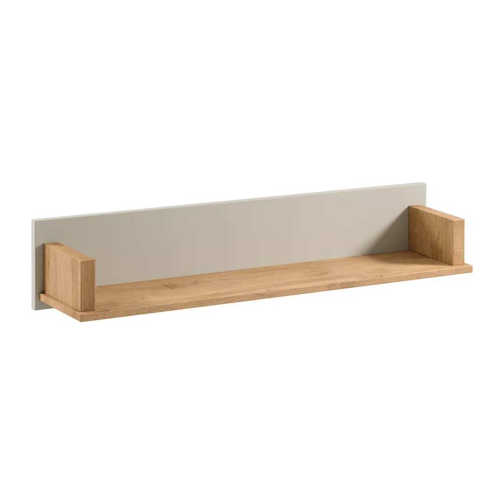 Bibliothèque Salon et Bureau 110 cm Iseonia P1 Chêne Wotan et Beige