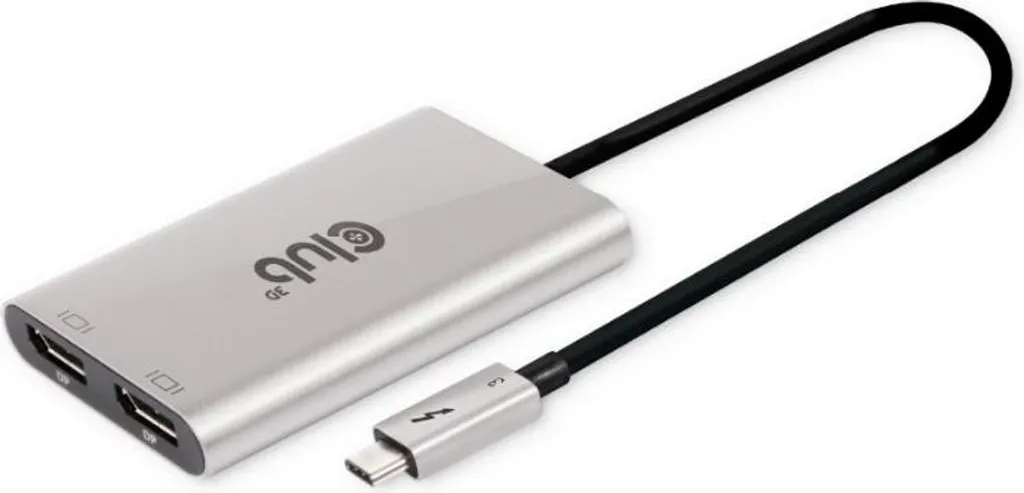Hub Thunderbolt 3 40Gbps Club3D CSV-1586 Argent Haute Performance