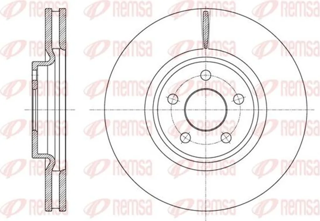 Disque de frein REMSA 61602.10 anti-vibration pour Ford S-Max OE 5312312