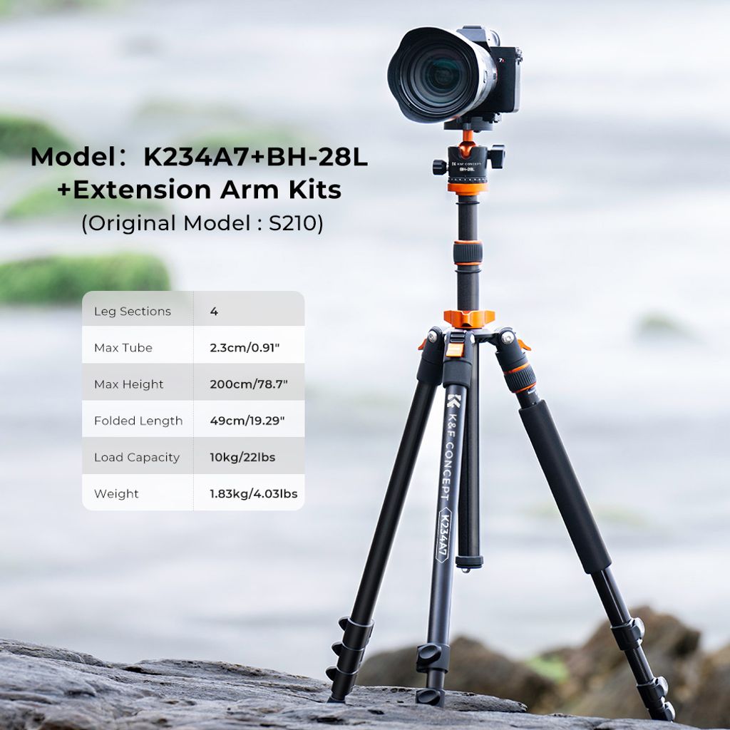 K&F CONCEPT S210 2M/78,7 palce Profesionální fotografický Obrázek produktu 5
