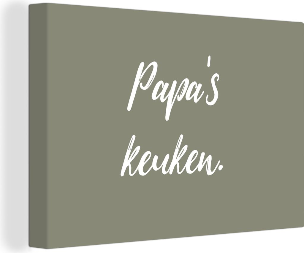 OneMillionCanvasses - Leinwandbilder - 140x90 cm, Zitate - Sprichwörter - Papas Küche, Wandbilder Kunstdruck Wanddekoration - Foto auf Leinwand...