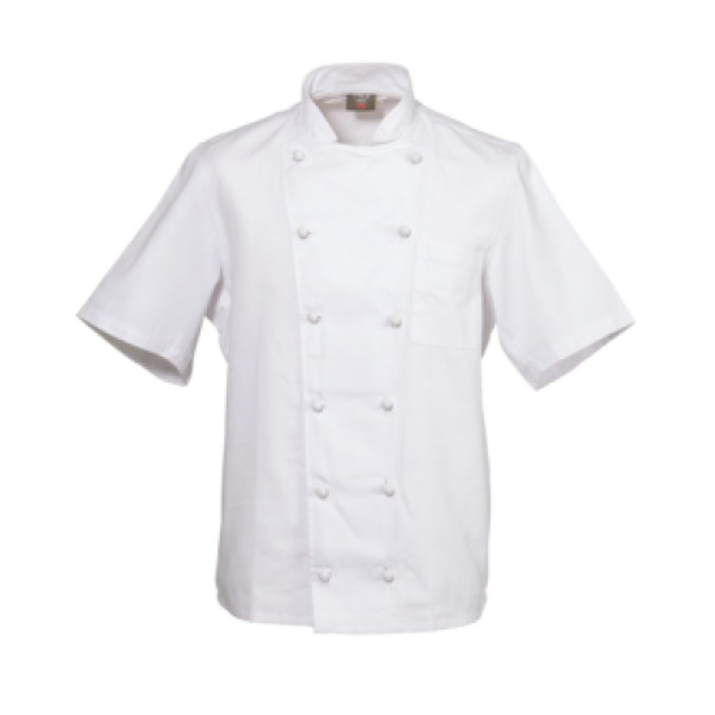 BEB Kochjacke Kochkleidung Berufskleidung Baumwolle Gastronomie weiß 6er Set 