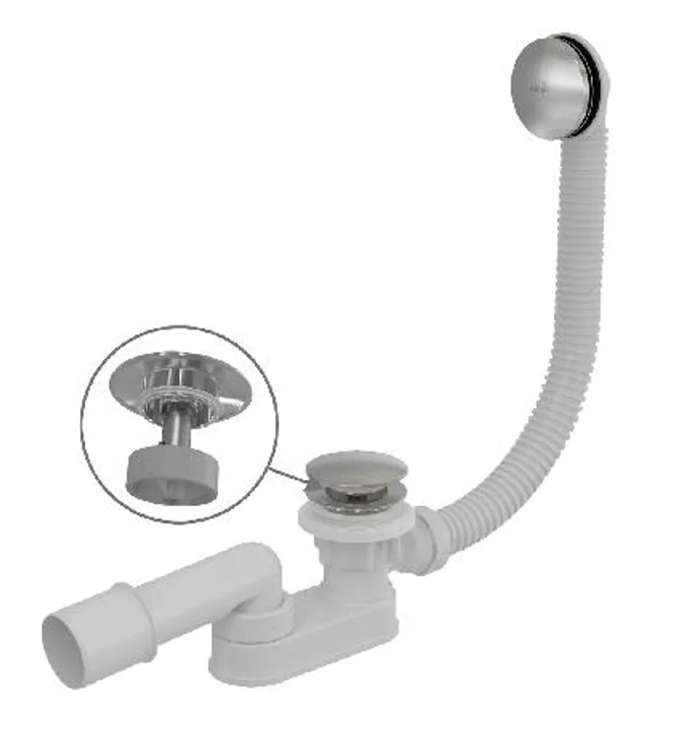 Alcadrain A507CKM Set Scarico Vasca Click-Clack 570mm Cromo - Affare