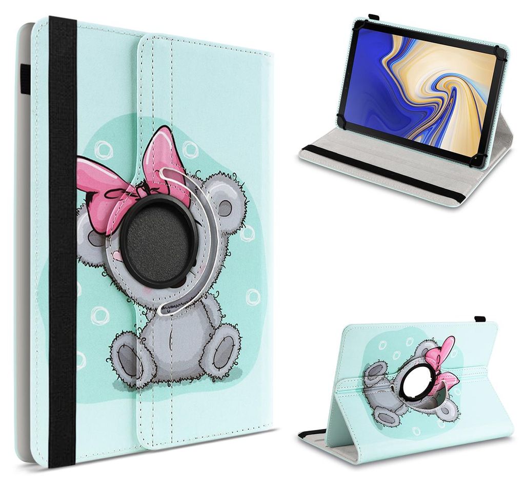 Tablet Tasche für HMD T21 Hülle Schutzhülle Case Schutz Cover 360 Grad DrehbarFarben:Motiv 13