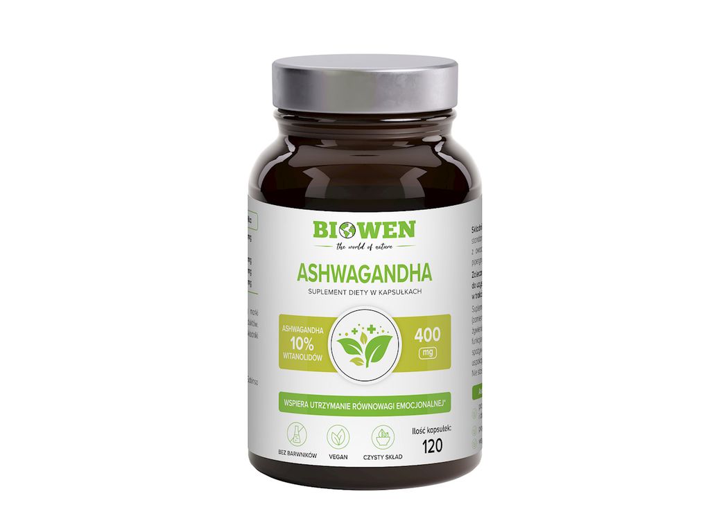 ASHWAGANDHA BEZLEPKOVÝ EXTRAKT (400 mg) 120 KAPSULÍ - Obrázok produktu 