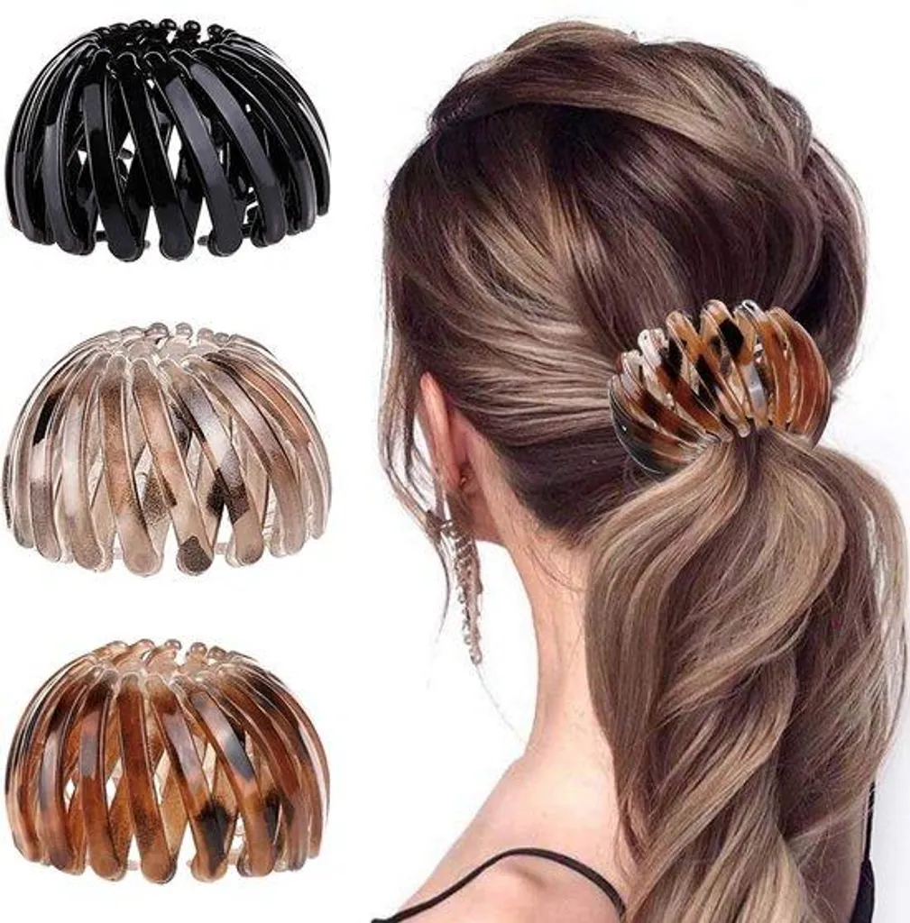 Barrette cheveux cercle argenté anti-glisse pour cheveux fins