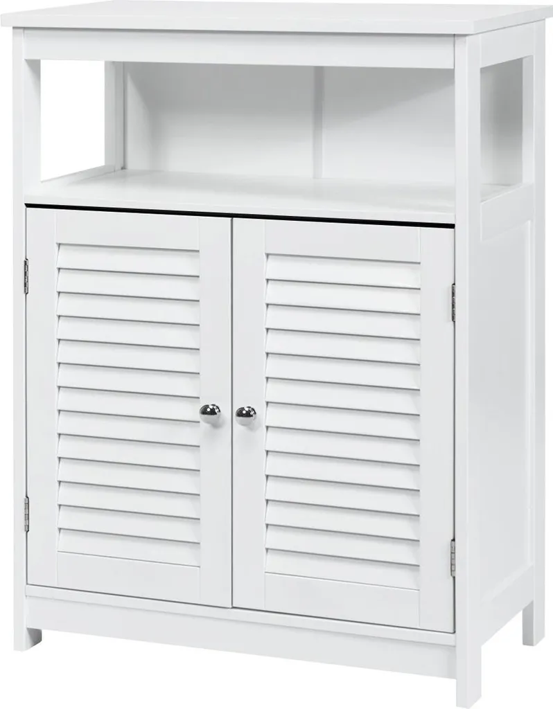 Meuble de salle de bain en bois blanc 60 x 30,5 x 80 cm - Gamme Nora