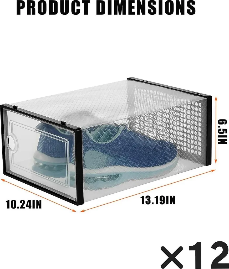 Rangement Chaussures sous le Lit et Placard - Set de 12 Boîtes Modulables - 4
