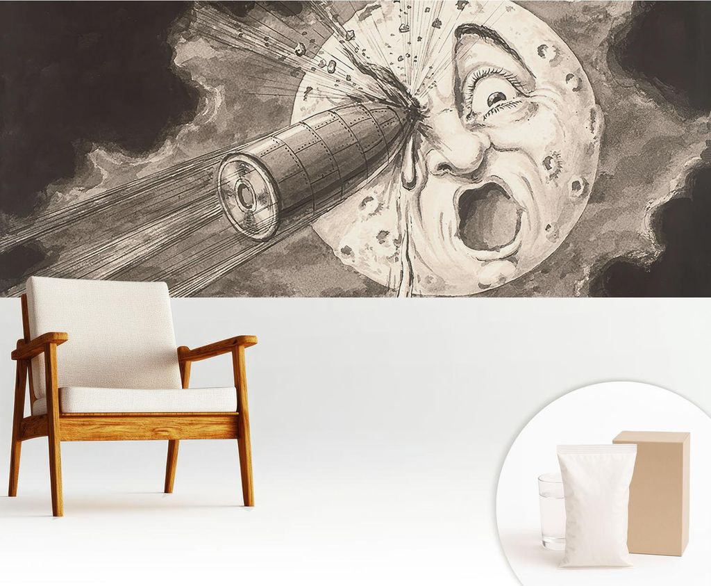 Fototapete - 250x104 cm - Tapete - Wandtapete - Wandbilder - Dekofolie - Tapete Folie - Wand - Dekoration - Wohnzimmer - Kosmische Kollision