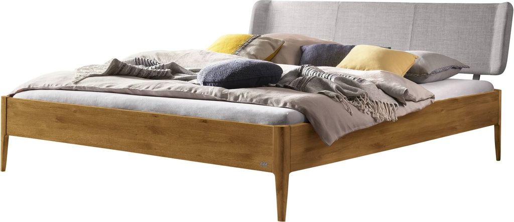 Hasena Lounge Pienza Bettgestell Massivholz Kopfteil gepolstert