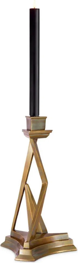 Bougeoir en Laiton Vieilli Casa Padrino 35,5 cm - Finition Artisanale