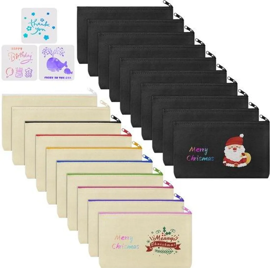 Trousse de peinture en lin 20 pièces DIY blanche pour loisirs créatifs