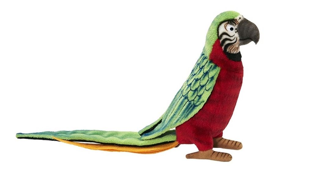 Hansa Toy 3326 Papagei grün-rot 37 cm Kuscheltier Stofftier Produktbild 
