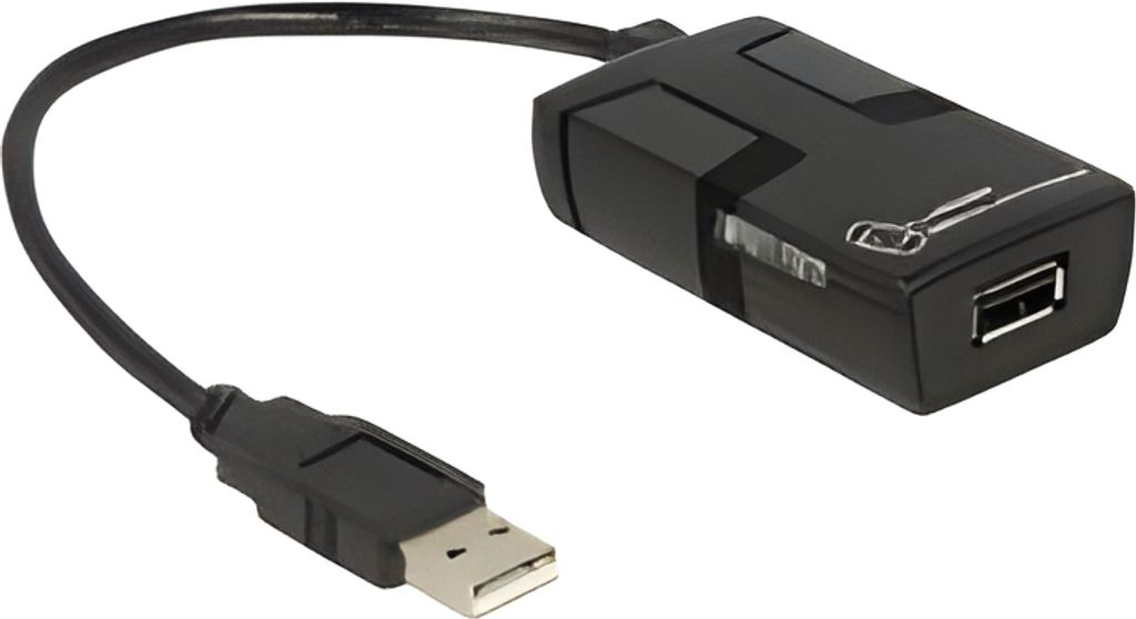 DeLOCK 62588, 0,15 m, USB A, USB A, Černá Obrázek produktu 