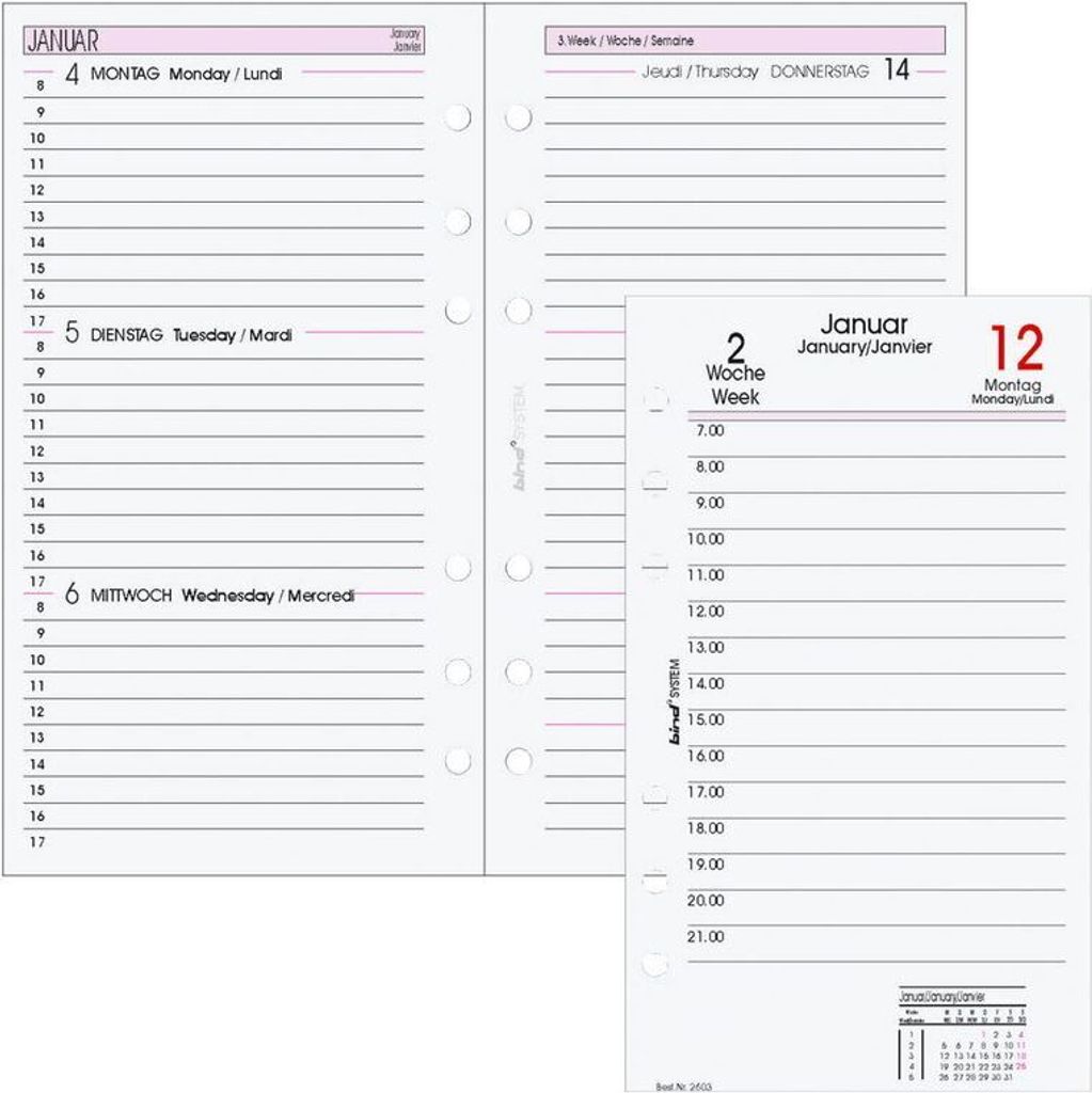 bind B260225 Kalendereinlage 2025 A6 Obrázok produktu 