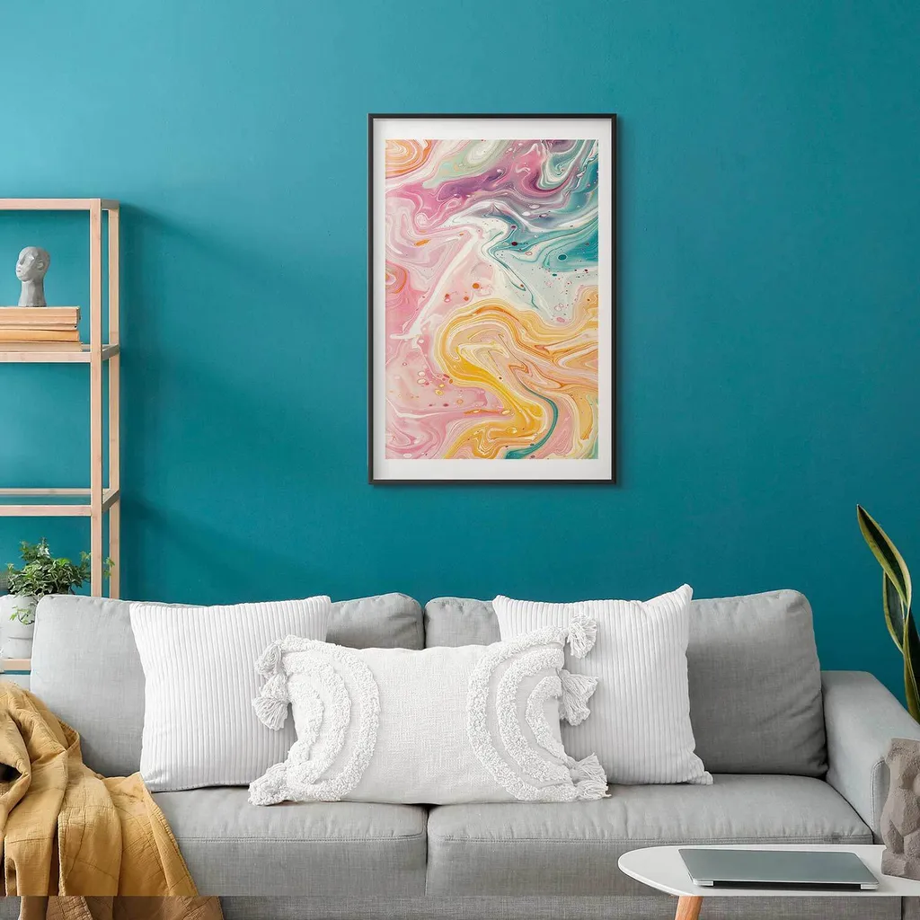 Poster Caos colorato 40x60 cm con cornice nera con margine - 2