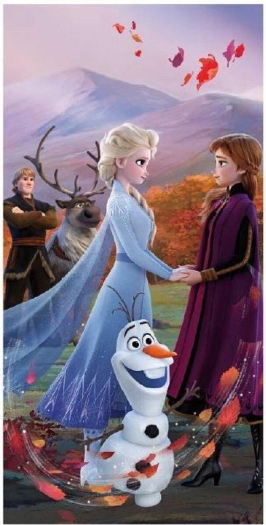 Asciugamano Disney Ice Kingdom Frozen 2 "Wind" 70 x 140 cm Immagine del prodotto 