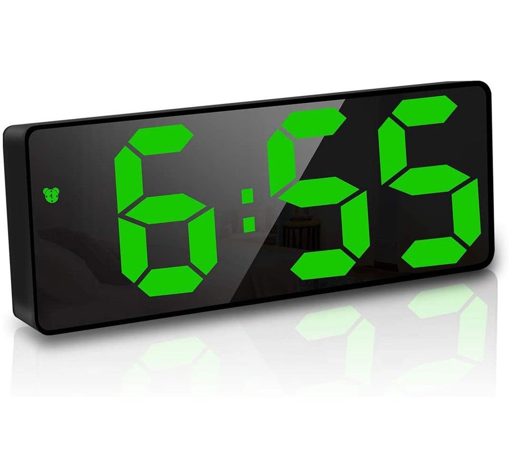 Digitaler Wecker, LED Uhr Batteriebetrieben Tischuhr Mit 3 Einstellbarer