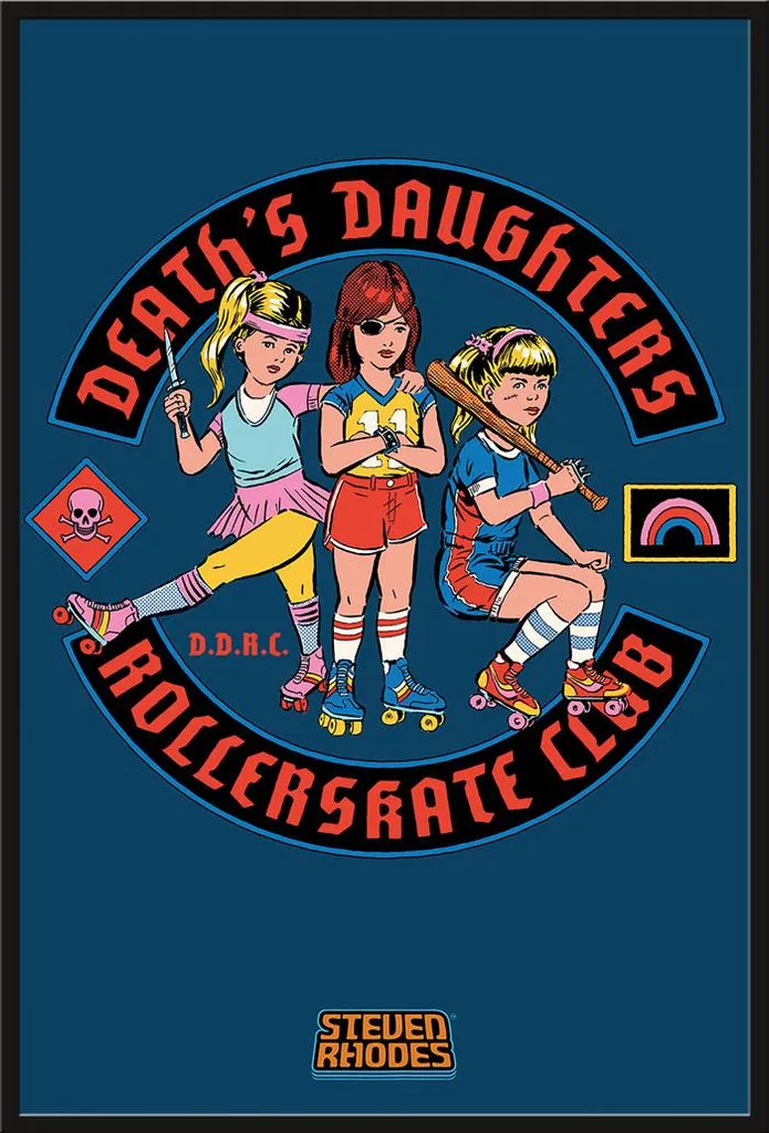 Affiche retro avec cadre incassable en acrylique et bordure noire
