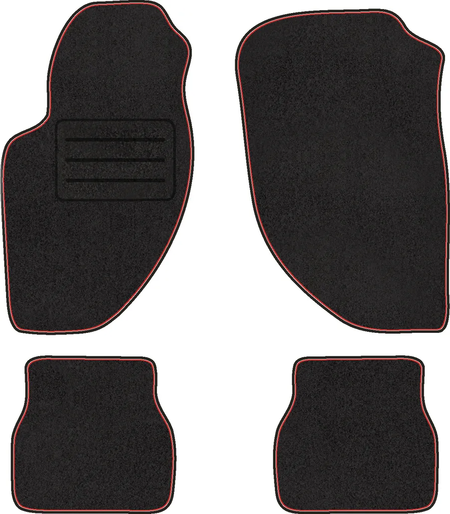 Set di tappetini in velluto per ALFA 165 (1997 - 2006) 4 pezzi - Nuovo - ROSSO - 2