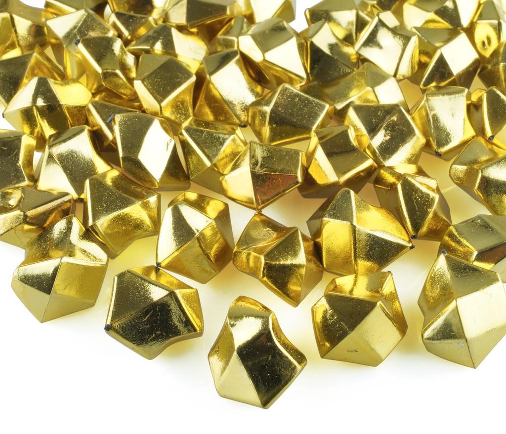 Kristall Eis 25 mm Gold 50 Stück Nuggets Deko Steine Produktbild 