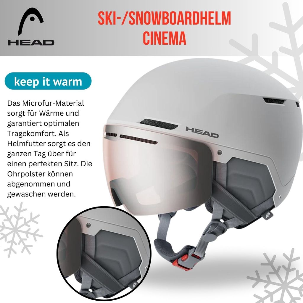 Ersatzvisier Für Alpina Skihelm (2024/25) – Grau-Blau Tönung