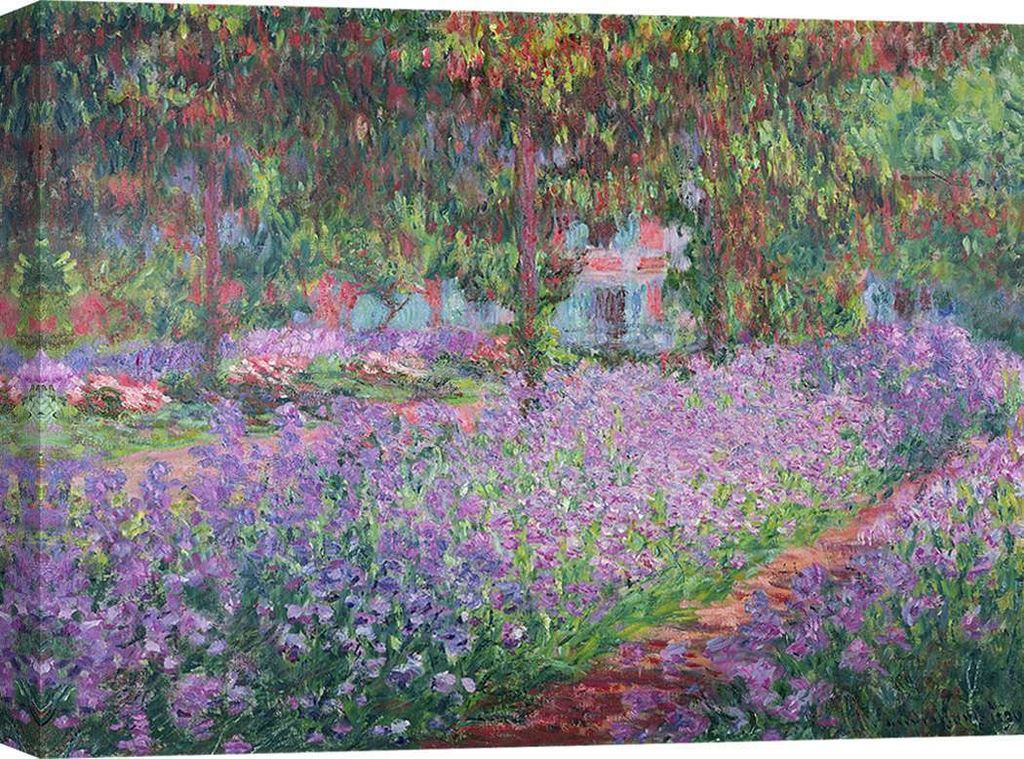 Kunstdruck auf Leinwand – Claude Monet, Der Garten des Künstlers in Giverny – 100x70 cm