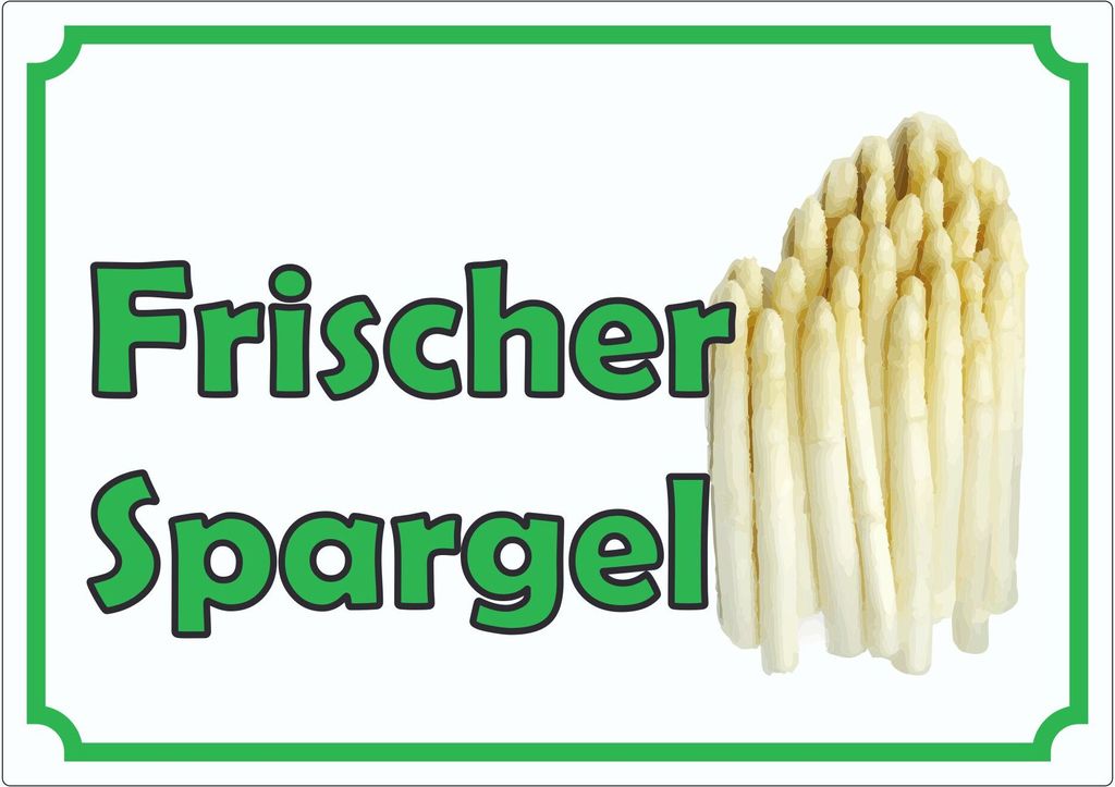 Werbeaufkleber Aufkleber Spargel A6 (105x148mm)