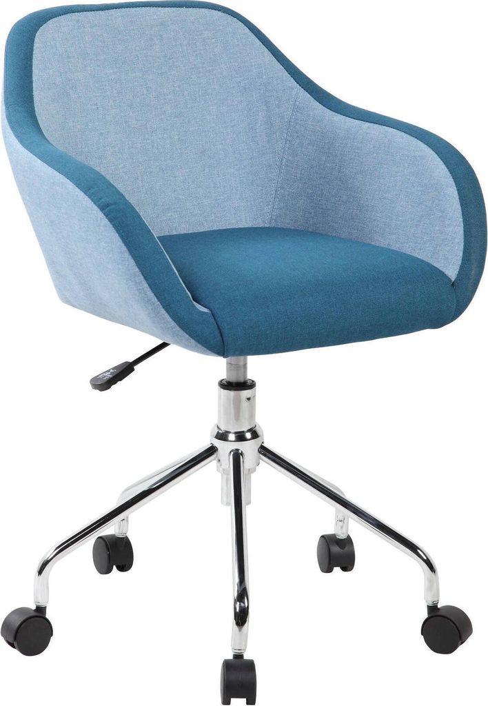 Bürostuhl Dgorgon, Arbeitsbürostuhl, Ergonomischer Bürostuhl, 56x58h77/84 cm, Blau